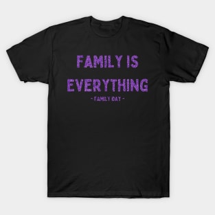 Family Day, Family is Everything, Pink Glitter T-Shirt